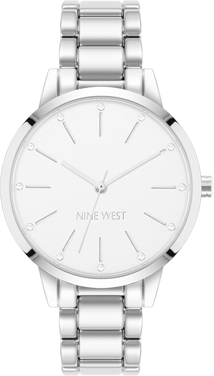 Reloj de pulsera con detalles de cristal para mujer Nine West