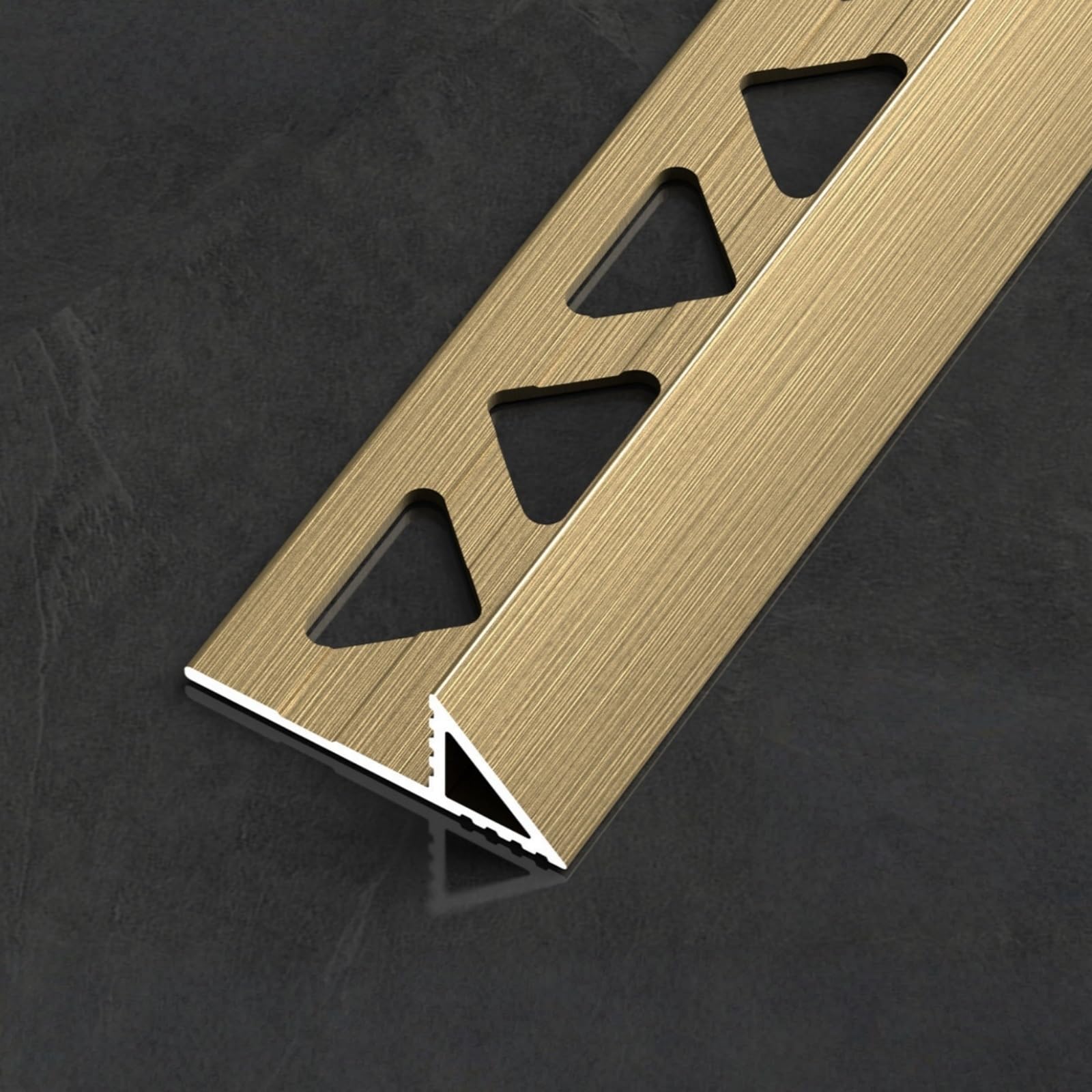 Profilé d’angle aluminium anti-infiltration pour carrelage et angles 10mm