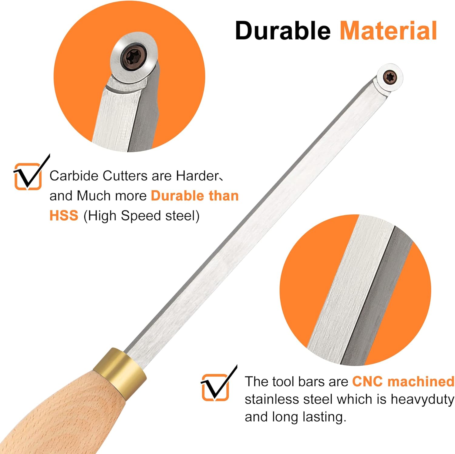 🛒 Crazy Deals 3 Piece Carbide Tipped Woodturning Tools, 16.5 Full Size Carbide Lathe Turning Tools include Rougher, Finisher, detailer with Soft Handle Cover Greatest Product 3 Piece Carbide Tipped Woodturning Tools, 16.5 Full Size Carbide Lathe Turning Tools include Rougher, Finisher, detailer with Soft Handle Cover