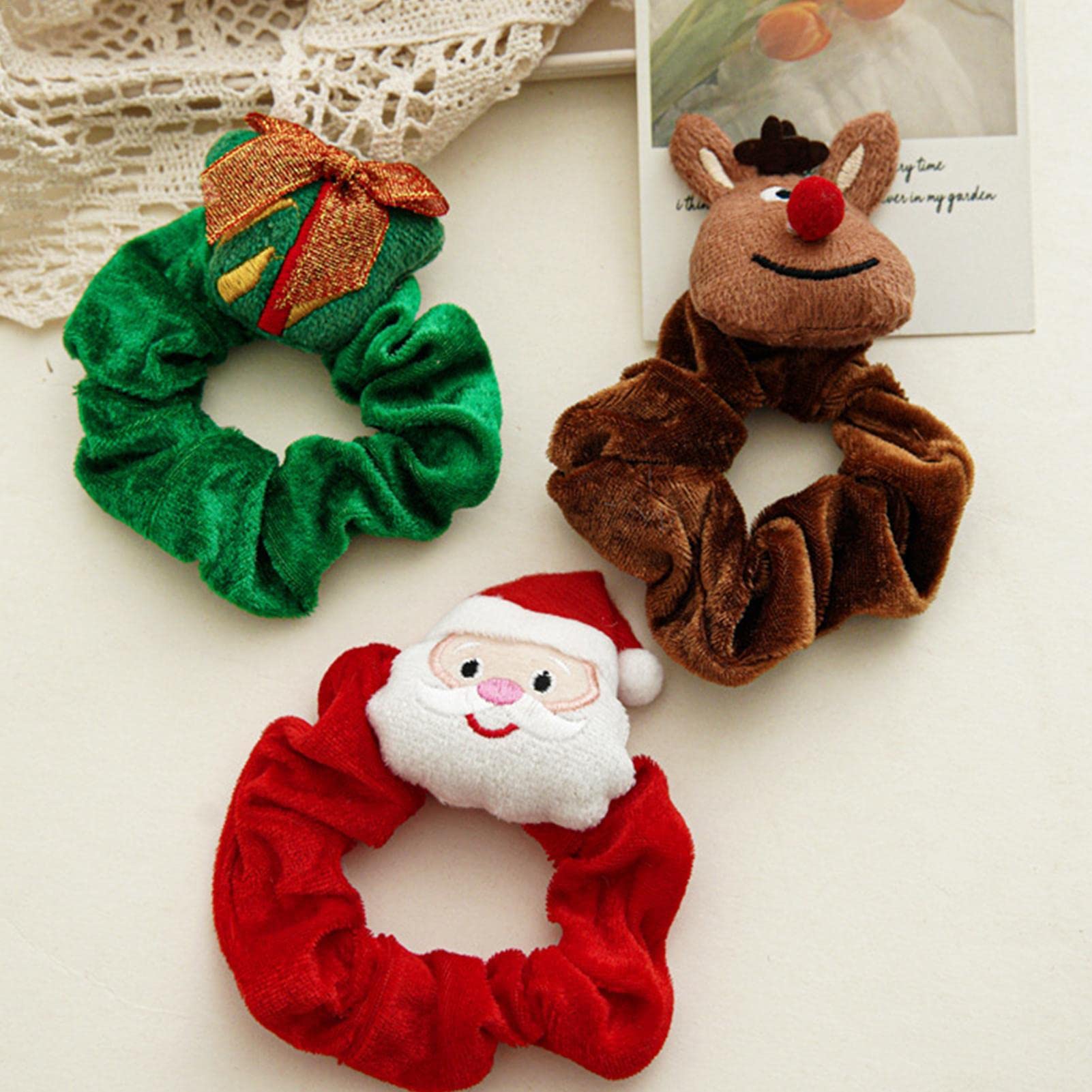 オーガンジーリボン ヘアゴム サンタティディのクリスマス オーガンジーリボン ヘアゴム サンタティディのクリスマス