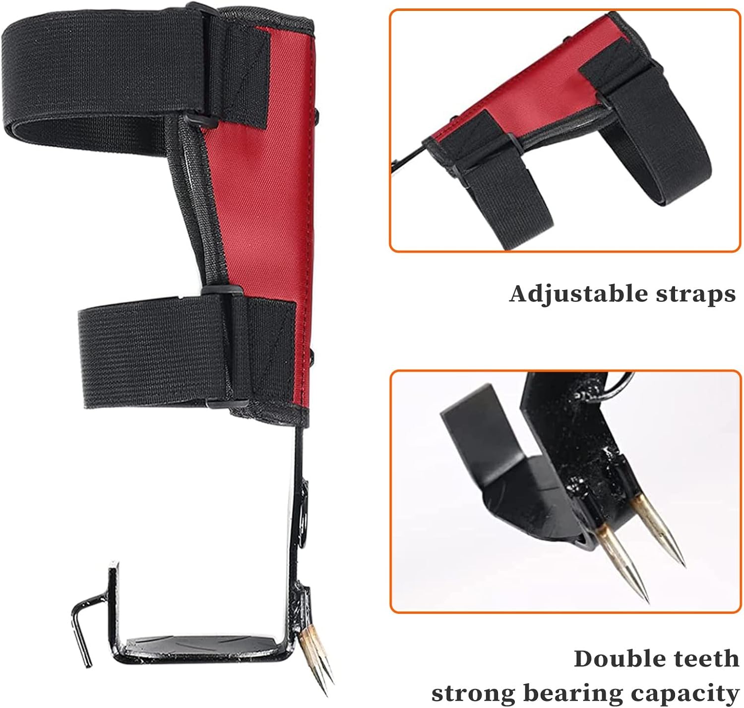 Tree Climbing Spike Set, Non-Slip Tree Climbing Shoes Spikes with Safety Belts, Tree Climbing Equipment for Hunting, Fruit Picking and Jungle Survival, Lightweight and Portable