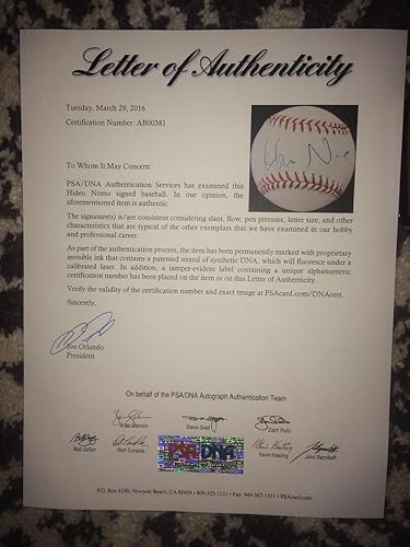 Miniatura 4 de Topps Hideo Nomo Signed/Auto Official Major League Baseball La Dodgers Psa/Dna 3 - Autographed Baseballs