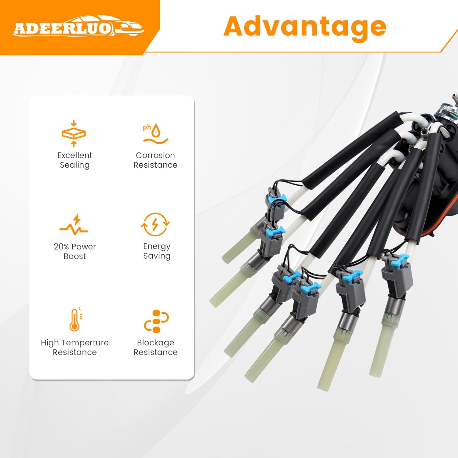 Spider Fuel Injectors fits for/Chevy Astro Blazer Express 1500 2500 K1500 P30 S10 Silverado 1500 For/GMC Jimmy P3500 Safari Savana 1500 6 Cylinder Inyectores FJ503