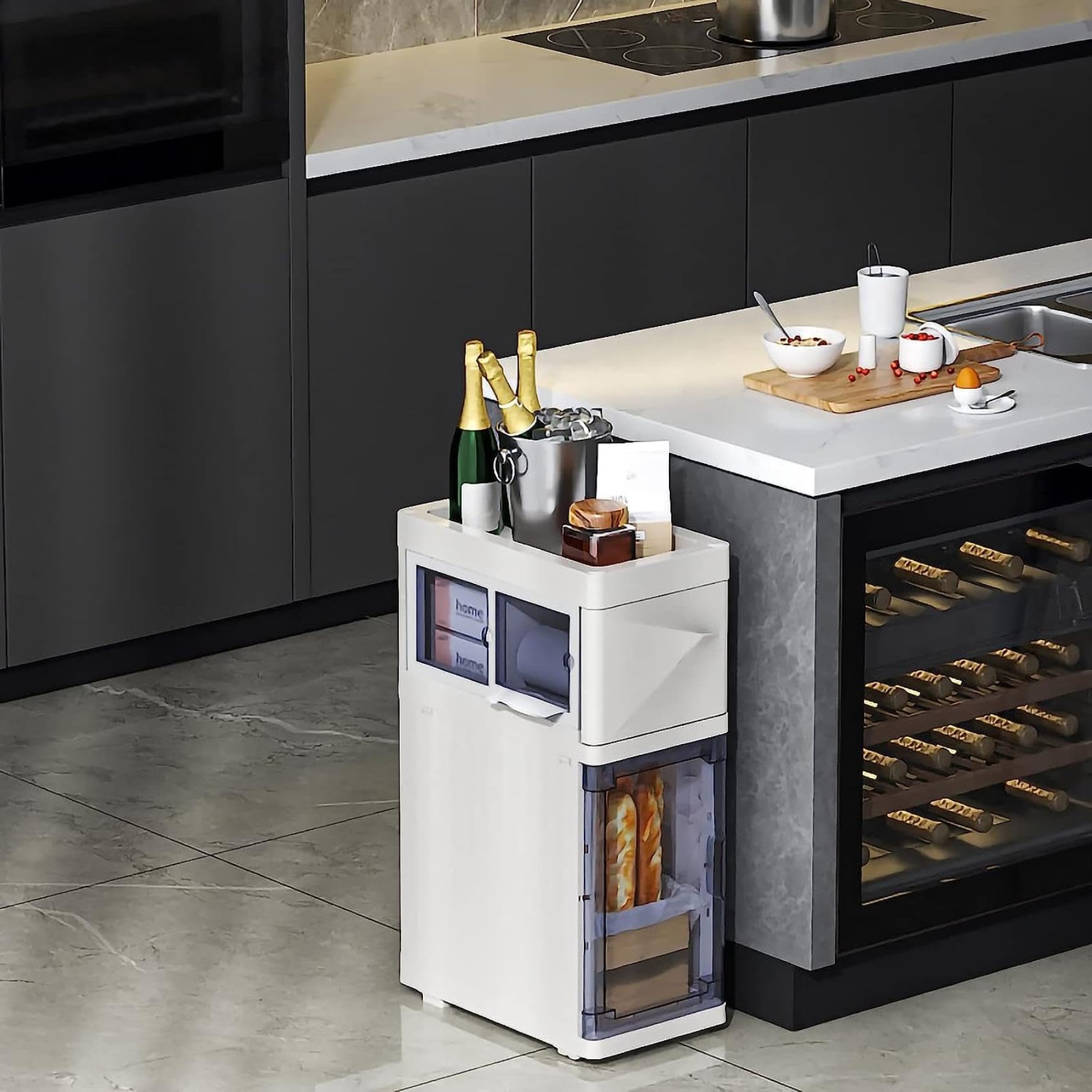 Boite rangement plastique bureau pour gagner de la place dans un studio