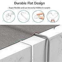 Vista 6 de Cable Ethernet Cat 6 de 25 pies, red de Internet plana blanca, cables de conexión LAN profesional, cable de computadora de alta velocidad con clips