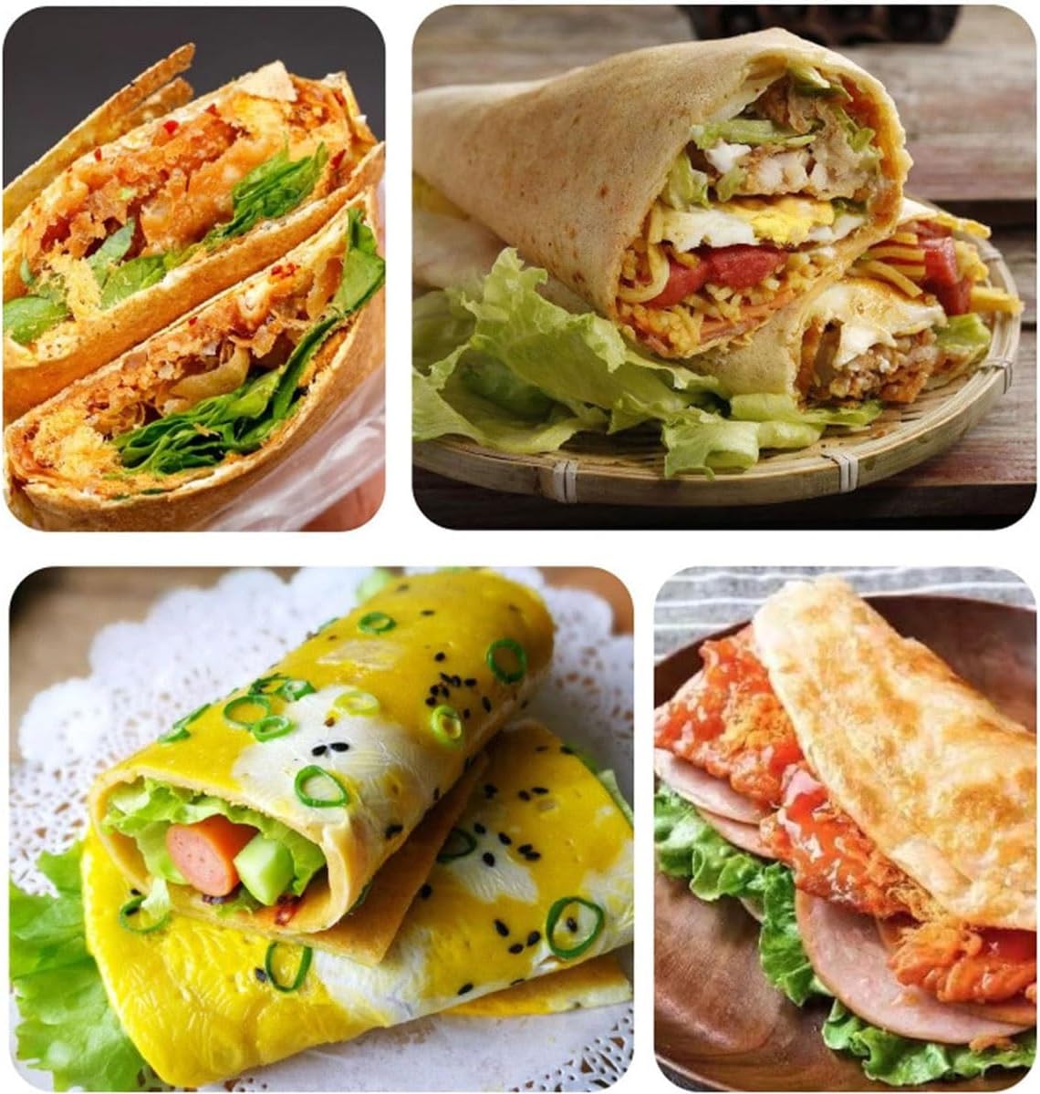 Multi-Function Gas Pancake Machine,40/45/50cm Commercial Crepe Maker Machine with Pancake Kit, 360° Rotation Pancake Griddle, Adjustable Thermostat,for Business,Get-Togethers(50cm)