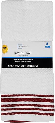 MAINSTAY S ALGODÓN TOALLA DE COCINA 4 PACK