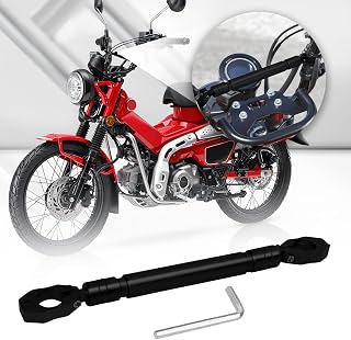 Motorcycle Reinforce Cross Bar, Aluminum Alloy Balance bar, 22mm Length Adjustable Strength Levers Balance ATV Handlebar Crossbar- Black