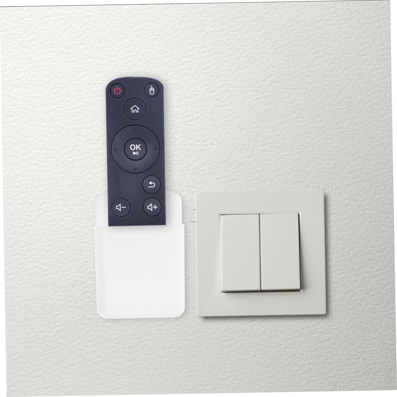 Baluue 12 Stück Fernbedienungshalter-Wandablagefächer für Fernbedienung, 10x6cm Selbstklebende ernbedienungshalter, hängend, für Zuhause und Büro Kamm Make Up, Pinse