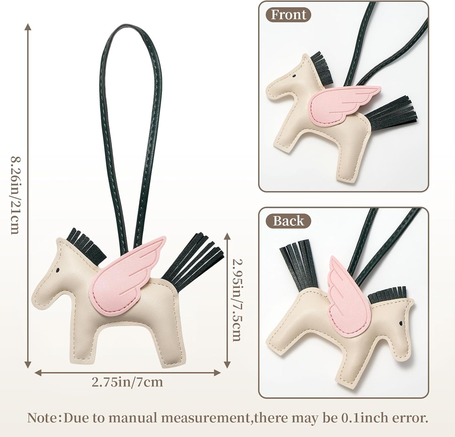 Horse Purse Charms Women Cute Designer Keychain Leather Bag Charms for Handbags Tote Bag Accessories Charm Trendy - Image 2