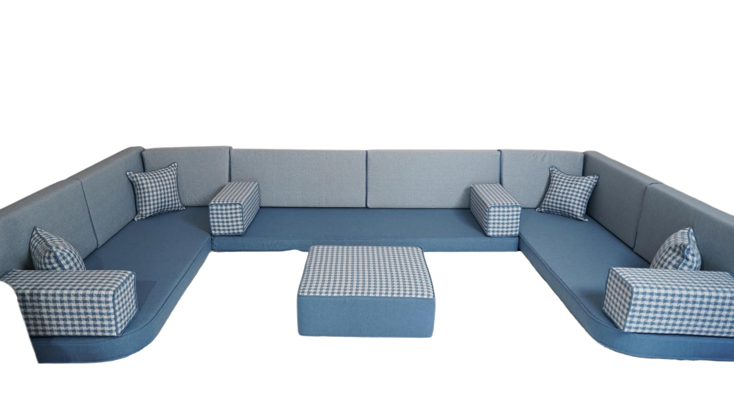 arabicsofa Middle Eastern Moroccan Majlis Seating – U Shaped Arabic Floor Cushion for Living Room – Sectional Sofa Set