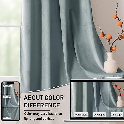 Miniatura 147 de Cortinas de terciopelo JIUZHEN, cortinas opacas suaves de terciopelo retro para dormitorio, cortinas elegantes con reducción de ruido y Rosa