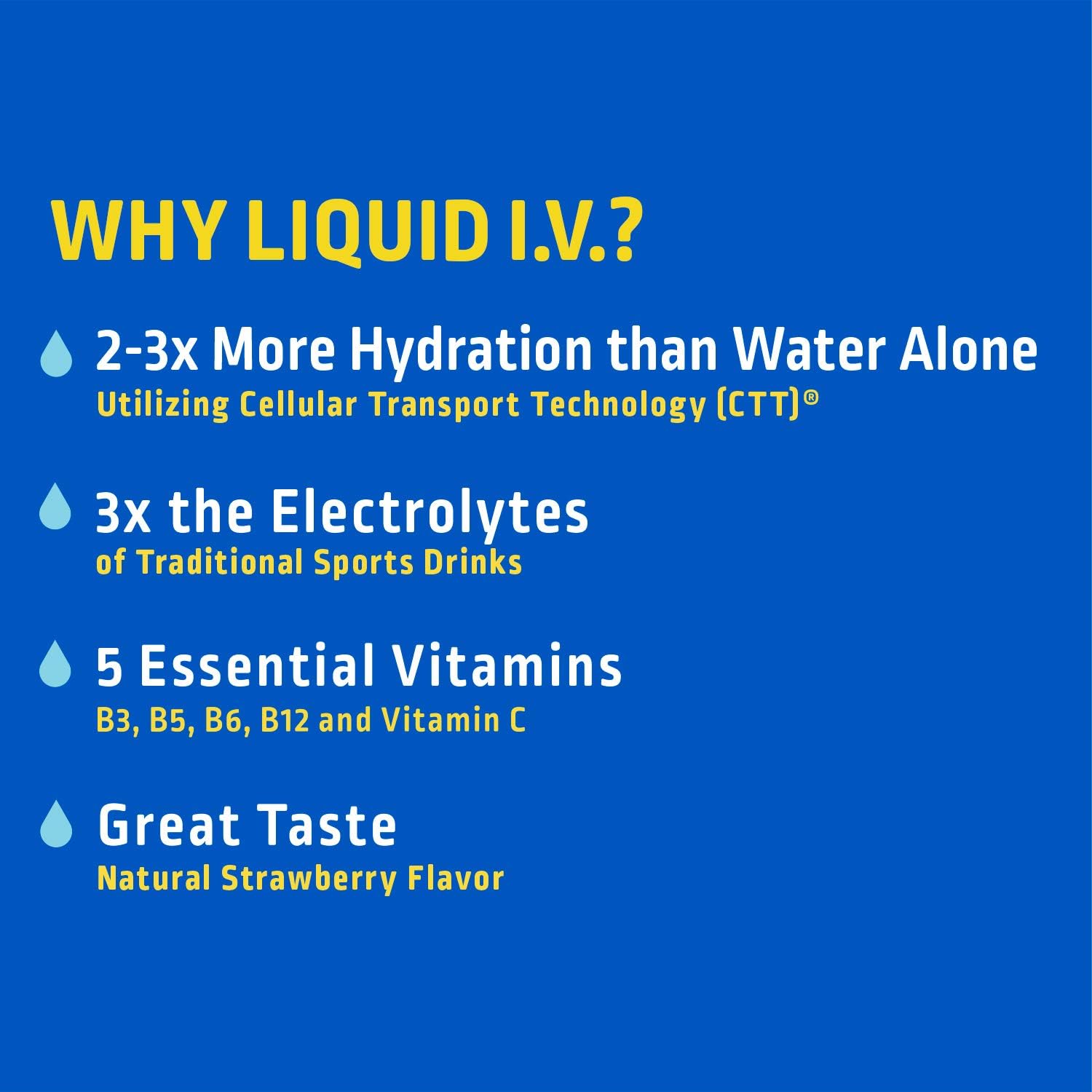 Liquid I.V. Hydration Multiplier - Strawberry - Hydration Powder Packets | Electrolyte Supplement Drink Mix | Low Sugar | Easy Open Single-Serving Stick | Non-GMO (Strawberry/16 Count) … : Health & Household
