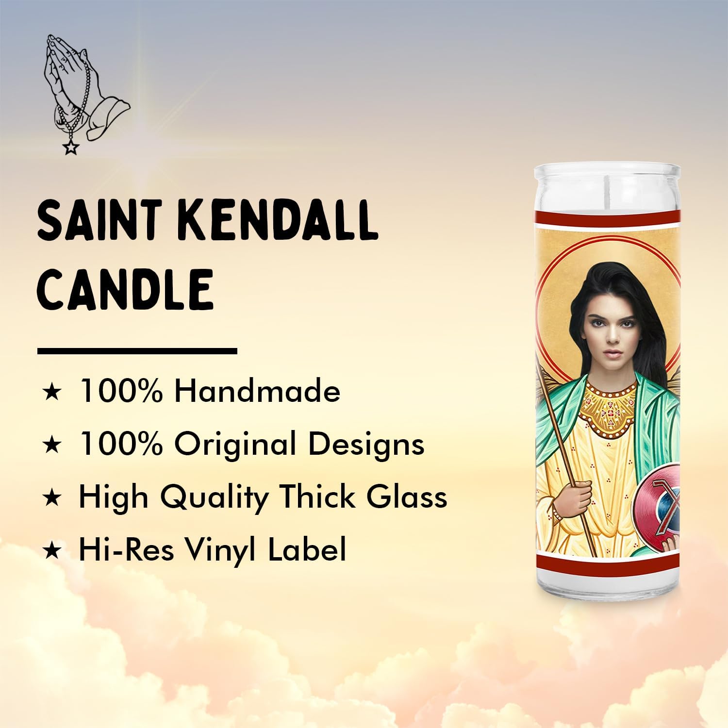 Kenny Celebrity Glass Jar Candle – Unscented Handmade Soy Wax Votive Candle – Unique Gift for Reality TV Lovers – Home Decor Collectible for Living Room & Office – 8 Inch