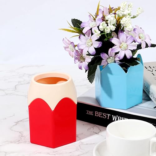 Miniatura 4 de 4 soportes para bolígrafos con forma de lápiz, organizador de almacenamiento de lápices, lindo vaso de escritorio para bolígrafos, contenedor de