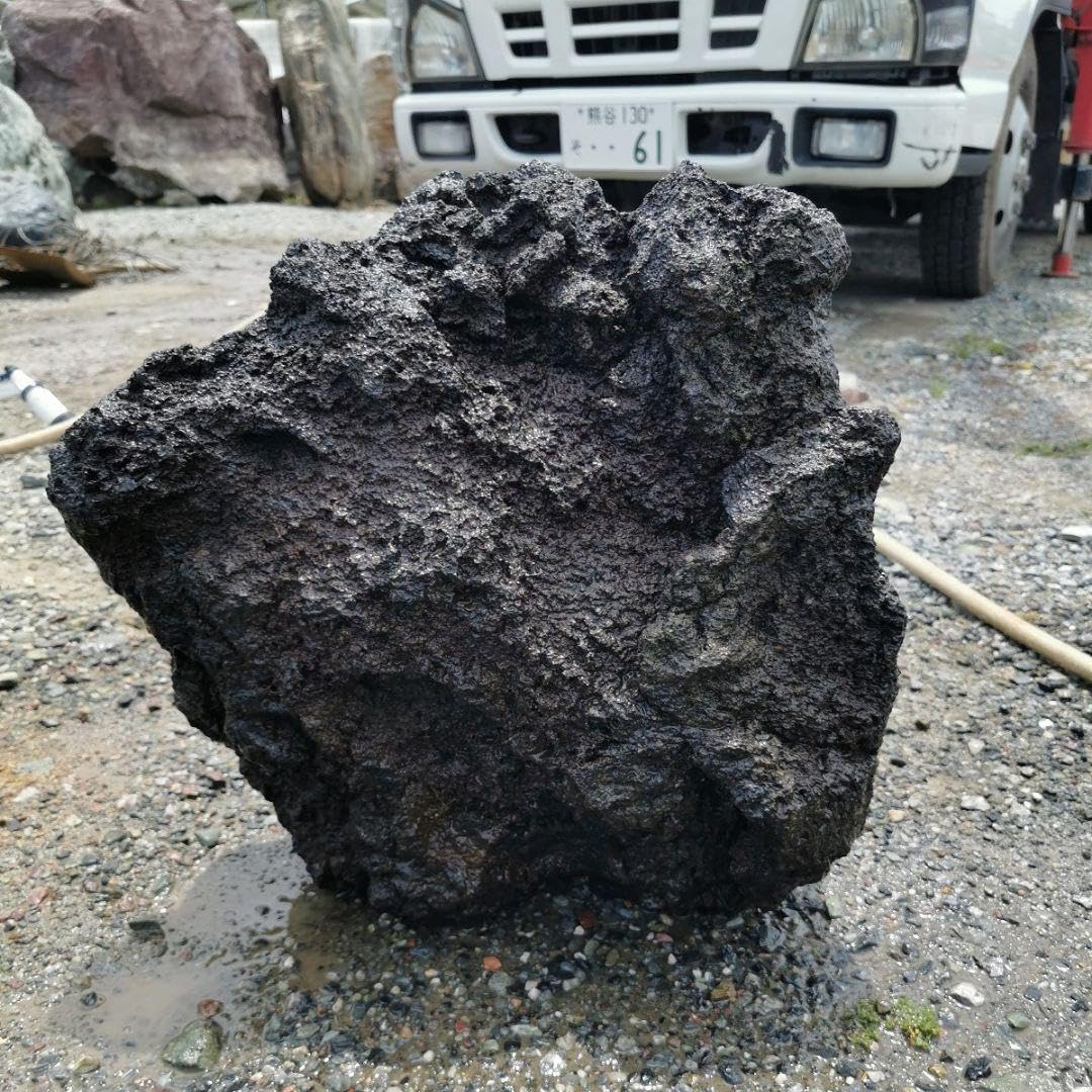 Amazon.co.jp: 富士 溶岩石 48キロ 庭石 鑑賞石 石 庭 ガーデニング