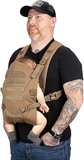 Tactical Baby Gear Tactical Baby Carrier for Dads - Coyote Brown | Ergonomic, hip-healthy carrier for infants and toddlers from 8-33 lb, designed for comfortable hands-free carry.