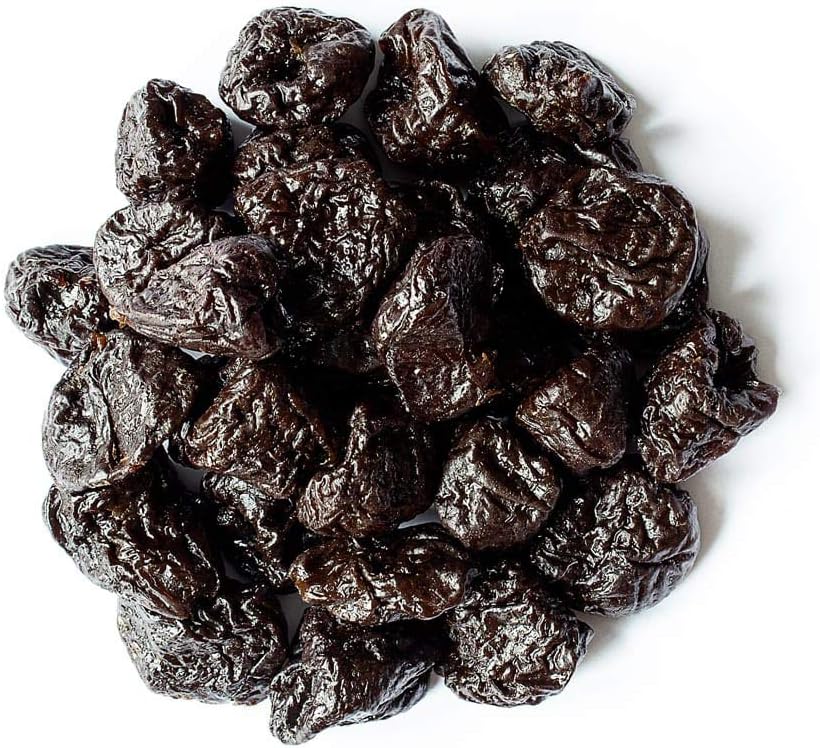 Amphora All Natural Organic Soft Dried Plums gluten free vegan health snack dried fruit, 6 Oz Each ( Pack of 6)