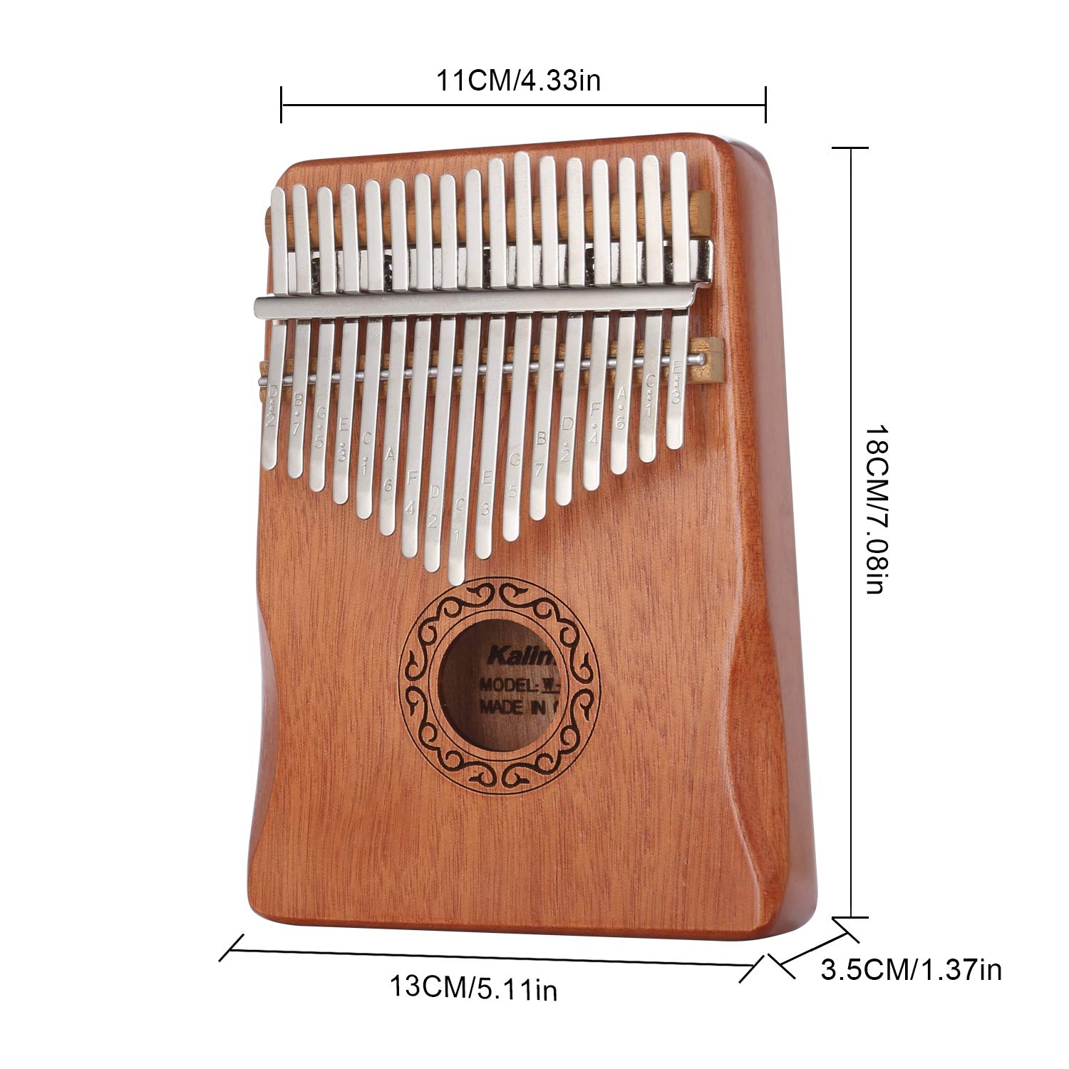 Kalimba 17 Clés Pouce Doigt Piano Portable Instrument de Musique avec Accessoires,Kalimba instrument avec tuning hammer pour enfants adultes débutants amateurs (Jaune)