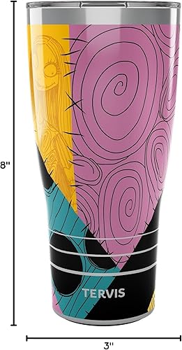 Miniatura 9 de Tervis Traveler - Vaso aislado de triple pared de Disney Nightmare Before Christmas Sally Swirls mantiene las bebidas frías y calientes, 30 onzas,