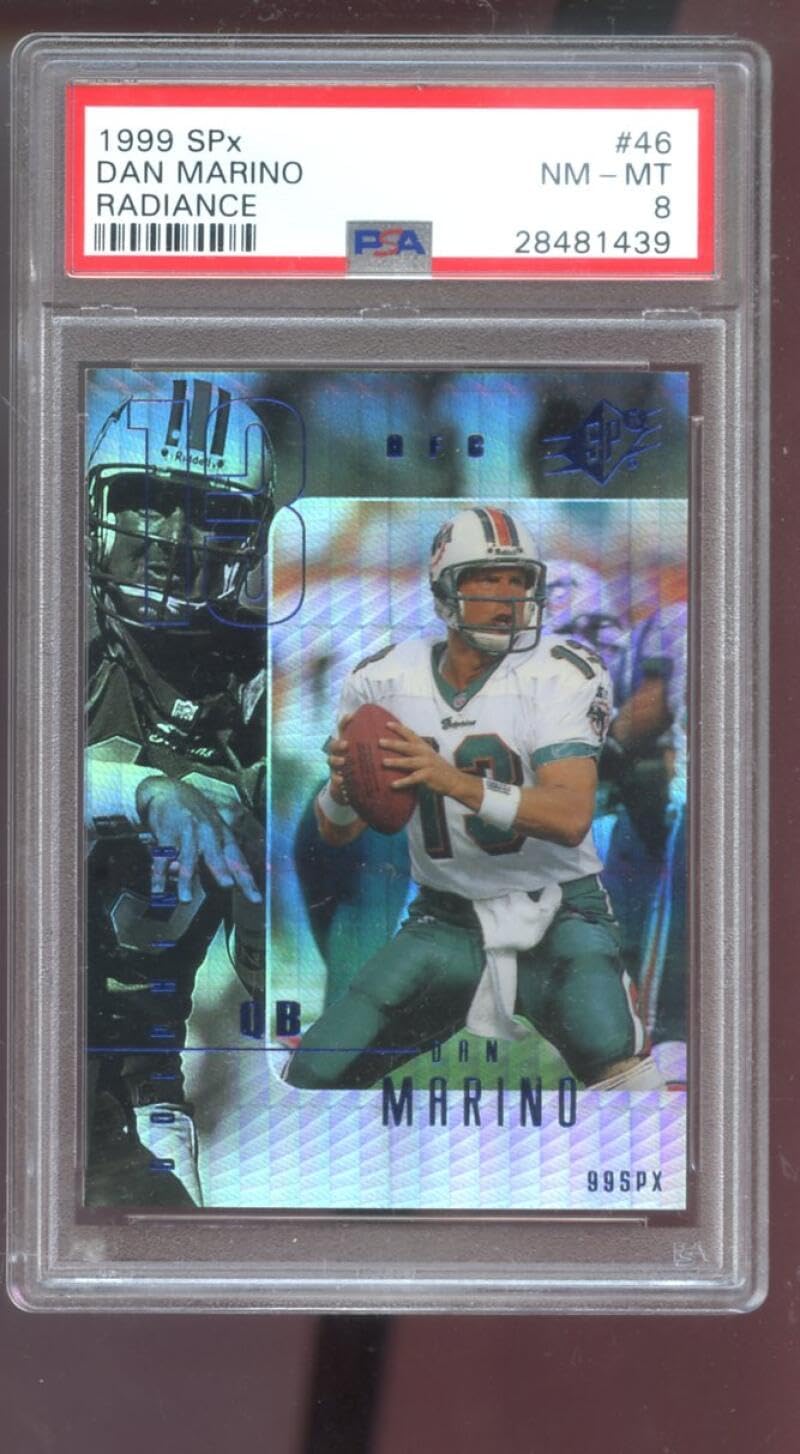 1999 Upper Deck SPx Radiance #46 Dan Marino PSA 8 Graded Football Card NFL Miami Dolphins