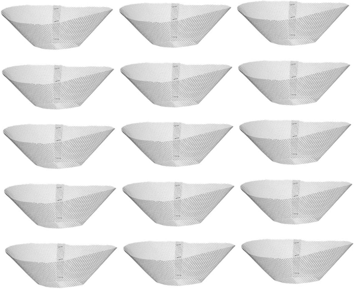 15pcs Kitchen Hood Filters Stainless Steel Grease Traps for Range Hood Net Easy to Prevents Grease Blockages Compatible Models