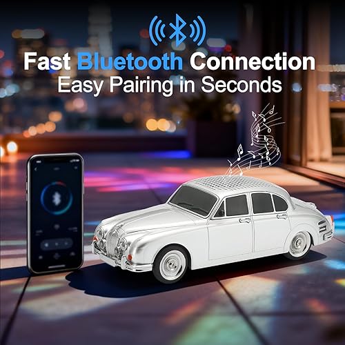 Miniatura 3 de WS-596 Retro Sedan Bluetooth Car Replica Altavoz - Modelo inalámbrico portátil con sonido HD, emparejamiento estéreo TWS, radio FM, reproducción