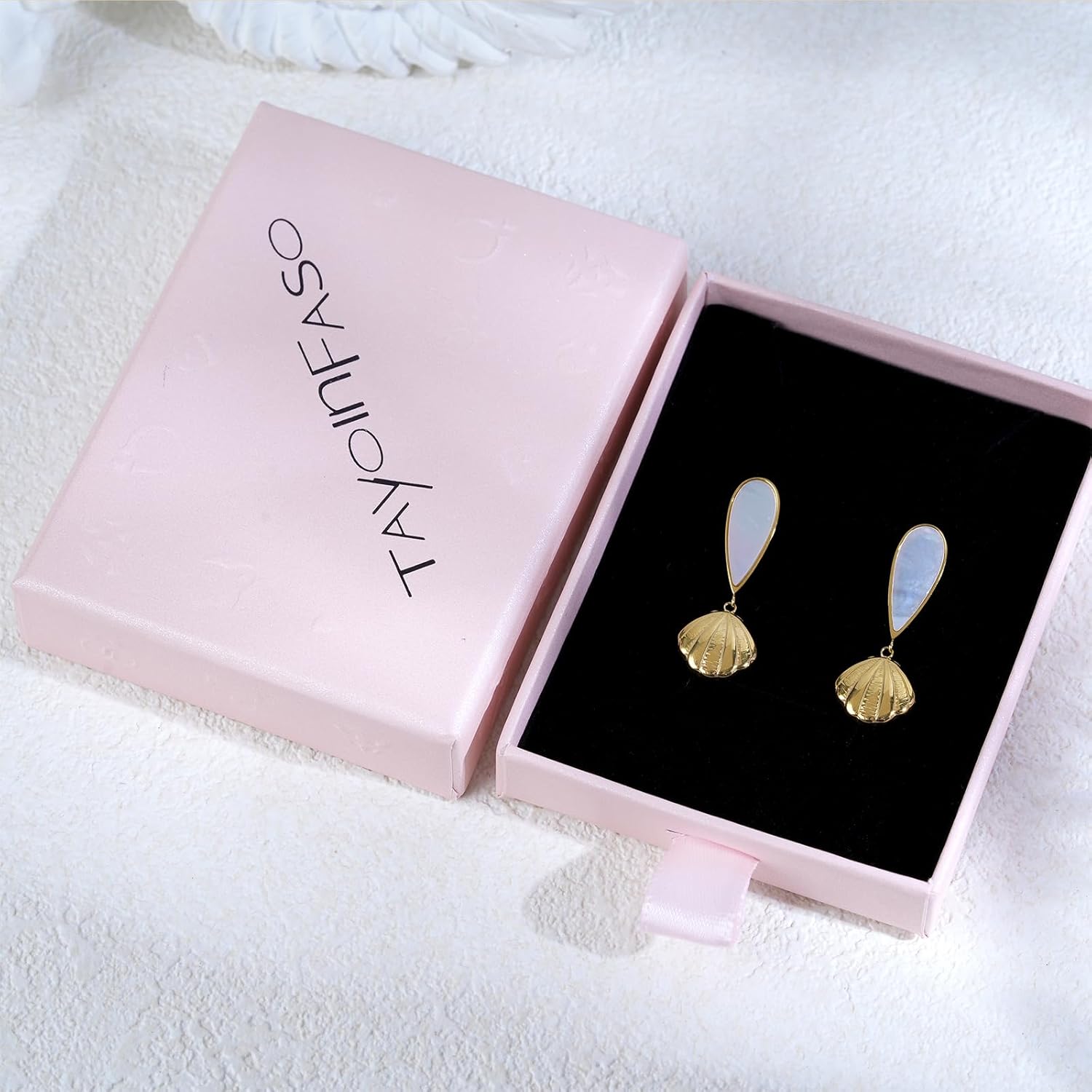 Abalone/White Shell Dangle EarringsTurquoise/Malachite/Shell Earrings Jewelry Gift for Women - Image 4