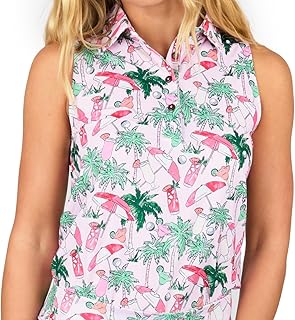 Kenny Flowers - Women's Sleeveless Golf Polo - Fitted Buttoned Polo Shirt