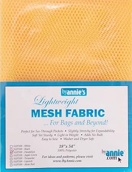 Annie Mesh Fabric Lightweight 18"x 54" Dandelion, 18" by 54"