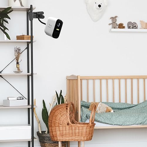 Miniatura 2 de OkeMeeo Soporte de abrazadera de cuello de cisne para cámara Arlo Pro 4Pro 3Pro 2EssentialeufyOwlet DuoReolink y más en canalón, protector de