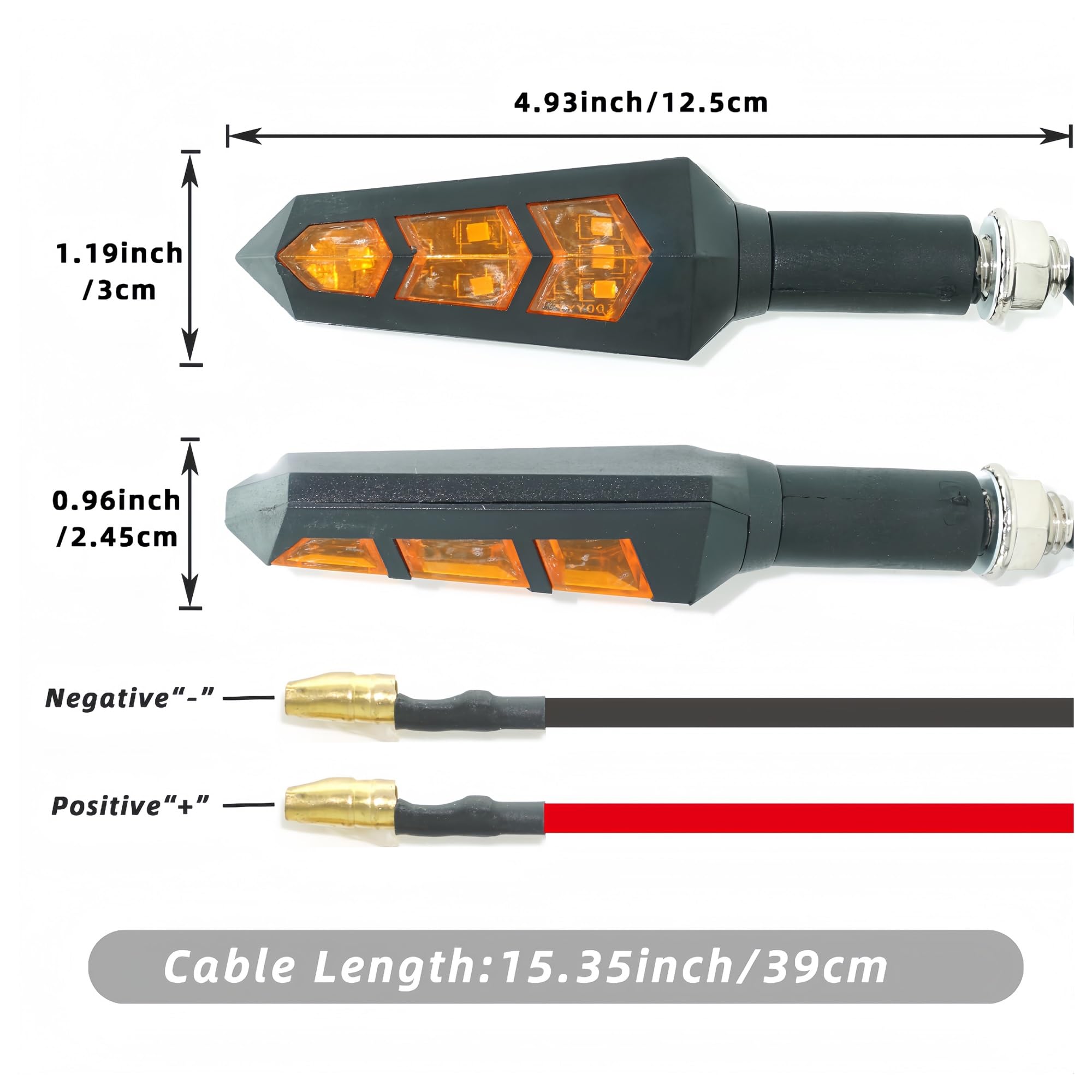 Luces Dirección Señales Motocicleta Luz LED De Señalización De Giro para Motocicleta/Scooter, Intermitente, Luz Trasera, Luces De Posición, Freno.