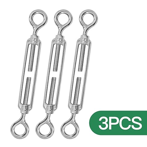 Miniatura 199 de Tensor de ojo y ojo M6, tensor de acero inoxidable 304 resistente tensión de cuerda de alambre 5 PC