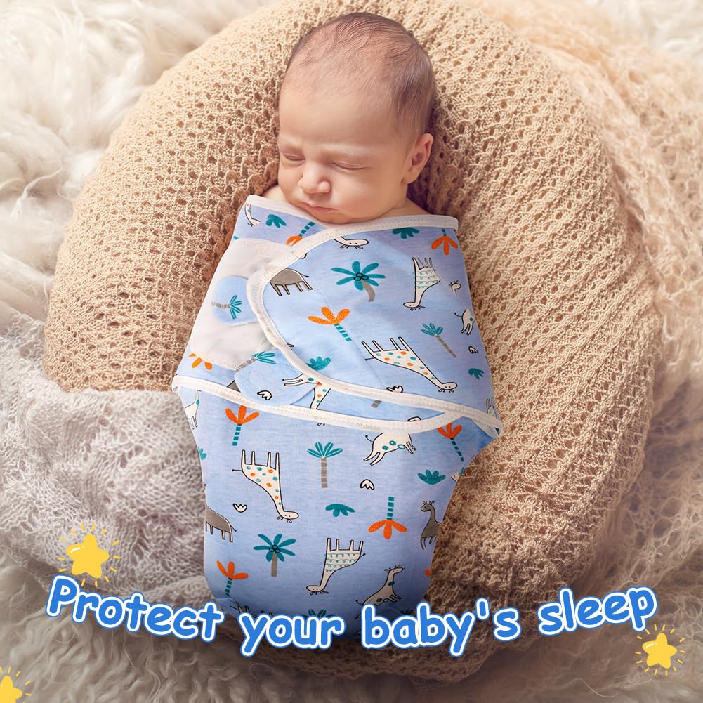 arrullo bebe recien nacido, 3 pcs swaddle bebe 0-3 months, Ajustable saco dormir bebe, Swaddle Wrap, Infante Swaddle Sack, swaddle, Transpirable y Absorbe la Humedad, Ayuda a Dormir