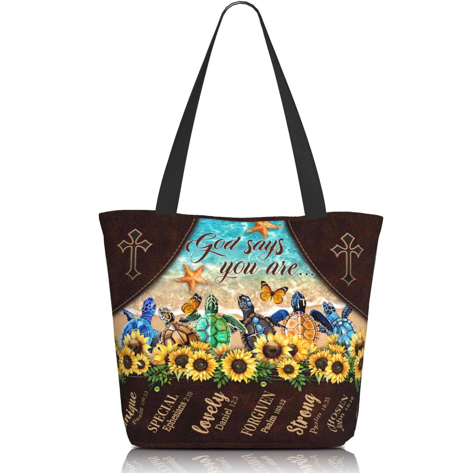 Nebrpio Bible Tote Bags for Women Christian Tote Bag Religious Church Bags for Women Organizer Christian Gift With Zipper