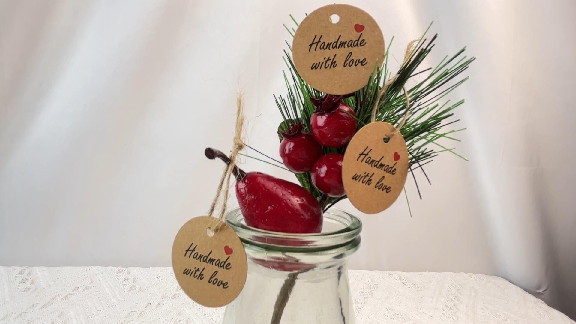 Etichette Kraft Per Regali - 100 Pezzi Con Spago Per Matrimoni, Battesimi, Natale E Eventi Speciali - Foto 9