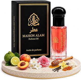 Maison Alam Pheromones Perfume for Women, Roll On Perfume Oil, 12ml | Long-Lasting Pheromone Oil to Attract Men with Bergamot, Peach, Jasmine, Rose, Vanilla, Amber, Musk, Body Oils for Women