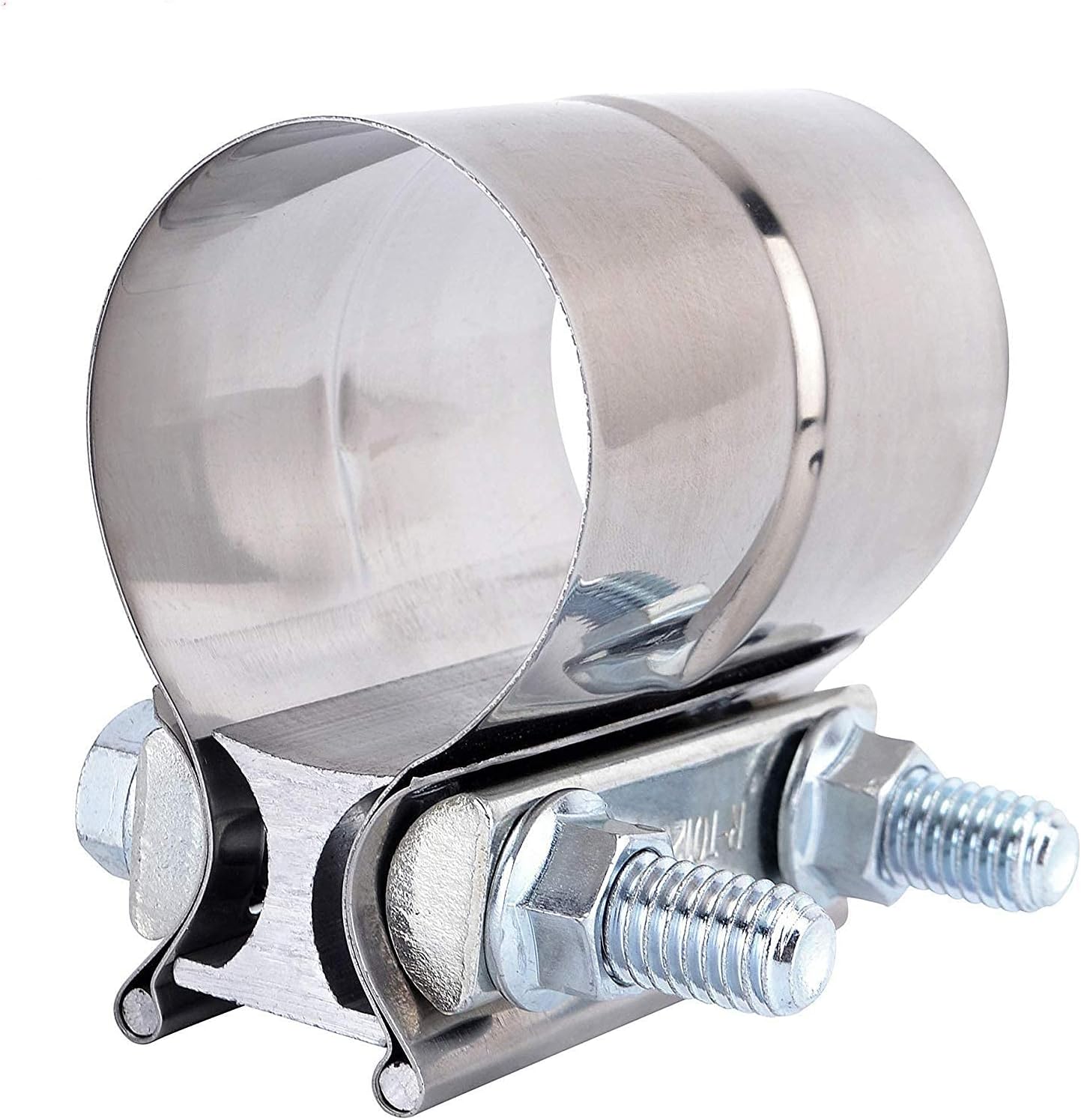 EVIL ENERGY 2'' Inlet 3'' Outlet Exhaust Muffler Tip Universal Bundle with 2.0" Lap Joint Exhaust Band Clamp