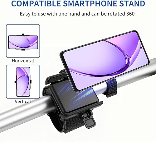 Miniatura 5 de Soporte universal para teléfono deportivo, muñeca giratoria de 360 grados y banda de brazo para correr, ciclismo, escalada, caminar, compatible con