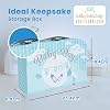 baby gift set newborn and christening gift idea cute keepsake box with teddy clothing bib bubble bath baby gifts for boys and girls blue