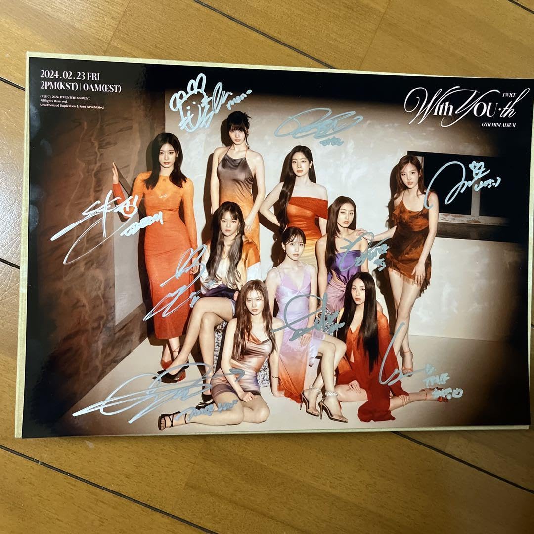 twice メンバー全員 A4サイズ サイン入り 写真