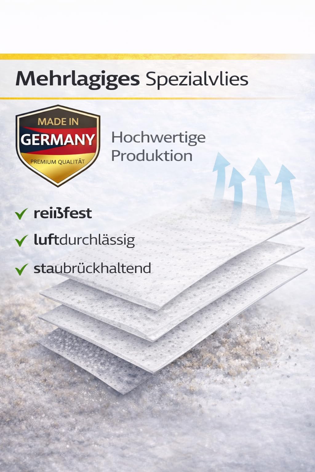 5x Staubsack & Filtersack 2-in-1 für Baustaubsauger & Parkettschleifer – TRGS 553 & BG Bau konform – Reißfester Einweg-Beutel für Lägler, Bona, Bosch, Kärcher WD, Industriesauger & Entstauber