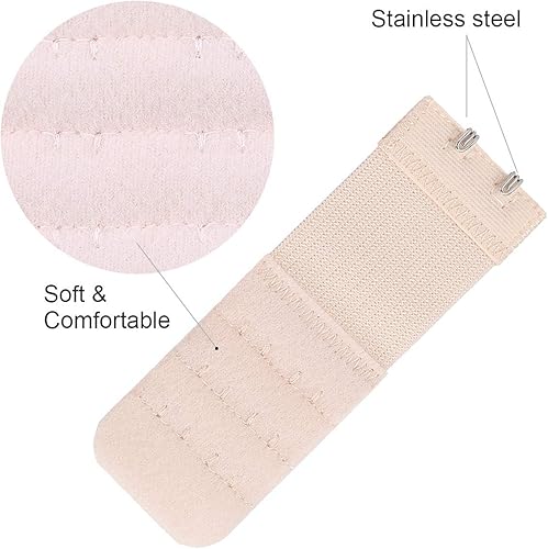 Miniatura 5 de Akstore 6 piezas para mujer, suave y cómodo, elástico extensible, 2 ganchos y 3 filas para mujer