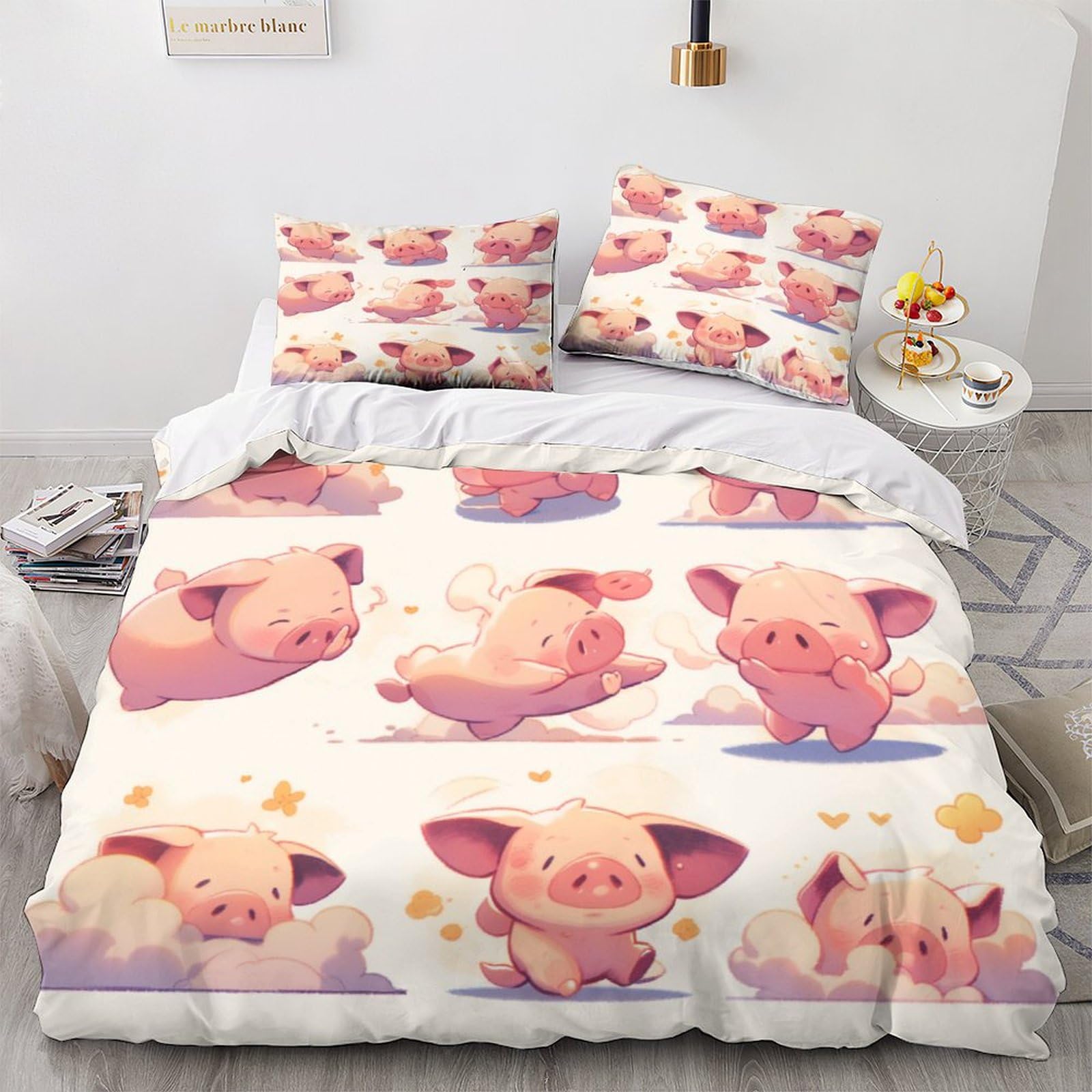 Linge de lit animal mignon Cochon Volant pour apporter de la joie et du réconfort au lit