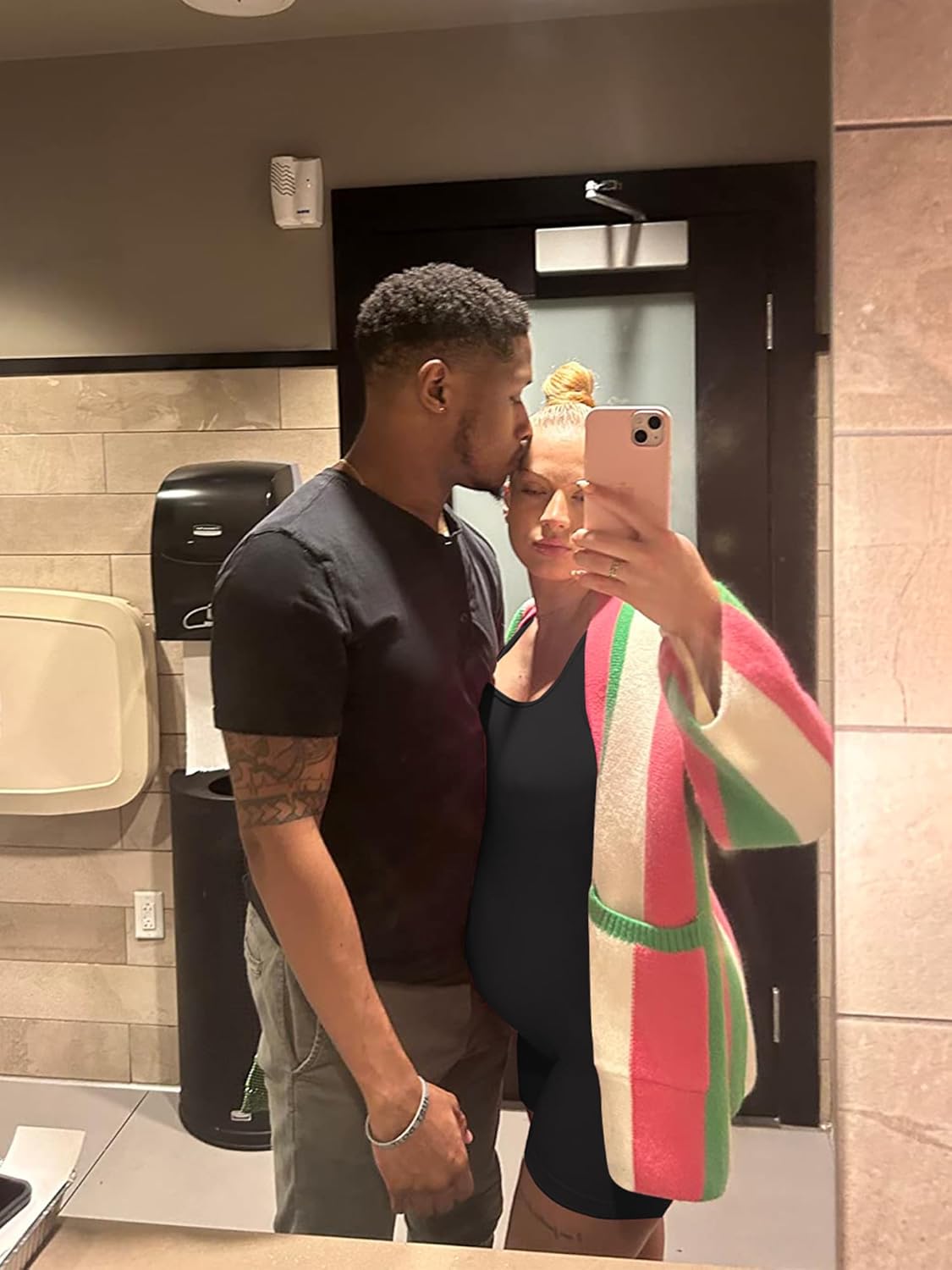 AIBIANOCEL Women's Maternity Bodysuit Pregnancy Shapewear Sleeveless Tank Top Shorts Ribbed Romper Jumpsuit - Image 3