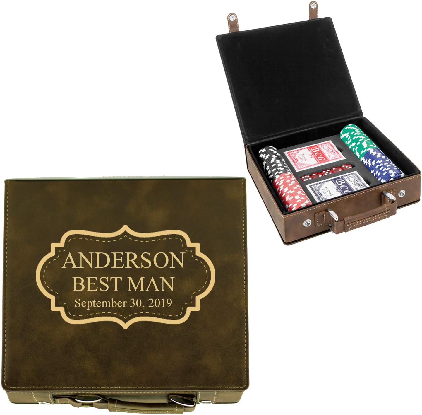 Sofia's Findings Personalized Poker Chip Set - Custom Gifts for Poker Players | Board Design