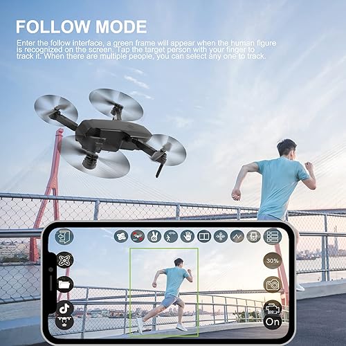 Miniatura 2 de Dpofirs S3 Folding Drone Dual Camera Aerial Photography RC Quadcopter Drone Helicopter Toy for Children Adults Rc Quadcopter for Beginners(Black)