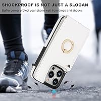 Vista 7 de Folosu Funda compatible con iPhone 15 Pro con soporte para tarjetas, rotación de 360°, soporte de anillo de dedo con función atril, bloqueo RFID