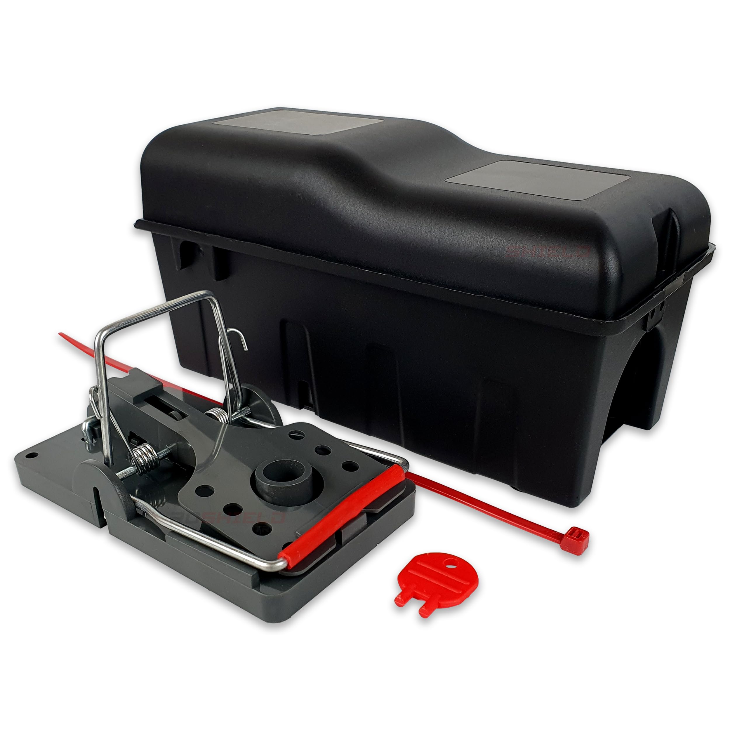ROSHIELD 2X Trampa para Ratas Caja Matadora - Caja de Seguridad Fácil de Colocar para Hogar, Cobertizo y Garaje Control y Tratamiento (Calidad Profesional, Paquete de 2)