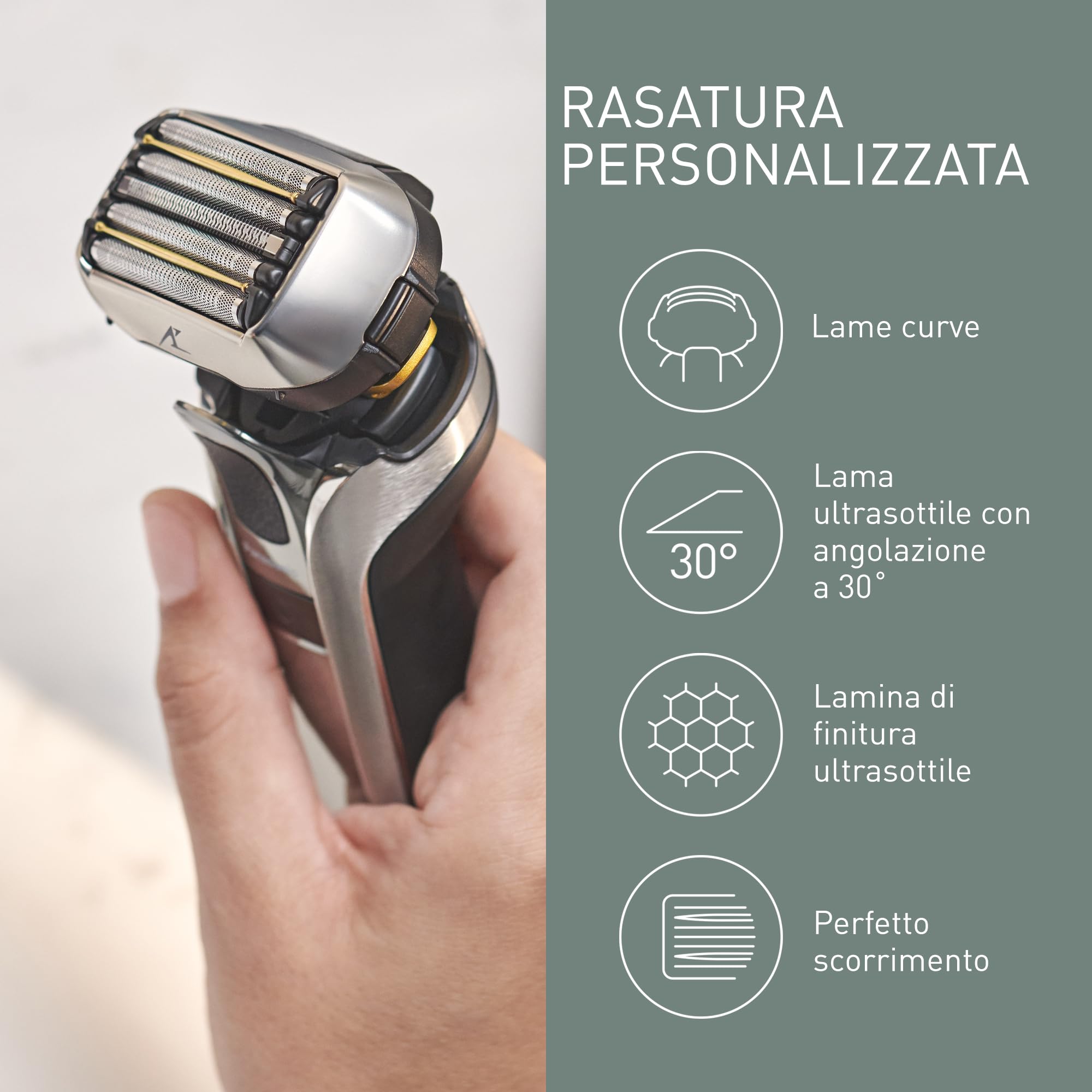 Panasonic WES9036Y1361 Lame di Ricambio per Rasoi Elettrici ES-LV9Q, ES-LV6Q e ES-CV51, Confezione Combinata, Sistema a 5 Lame, Acciaio Inox Giapponese all'Avanguardia, Impermeabile